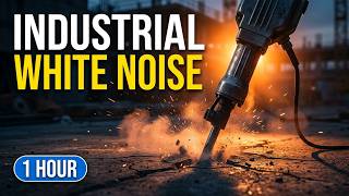 Construction Site Ambience | Jackhammer, Drilling & Metal Hammering Sounds | White Noise (1 Hour)