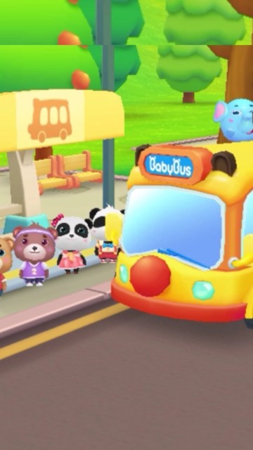 Elephant Driving school Bus | हाथी और चलाई गाड़ी | and lift her panda & going school ,