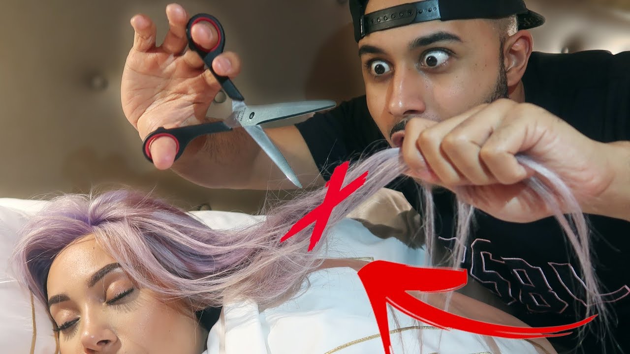 CUTTING HER HAIR OFF PRANK!! (GONE WRONG) **PRANK WAR** YouTube