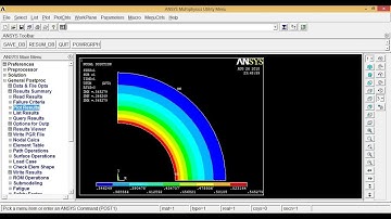 Ansys Tutorials - Analysis of symmetric circular cylinder in Ansys Apdl