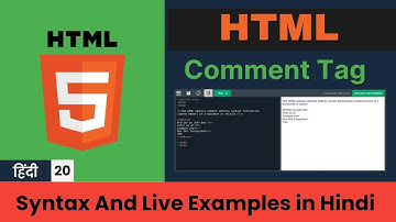 #20 HTML Comment Tag | HTML Tutorial for Beginners in Hindi