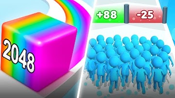 Jelly Run 2048 vs Count Master crowd | ASMR All Levels Gameplay | Walkthrough Andriod ios |