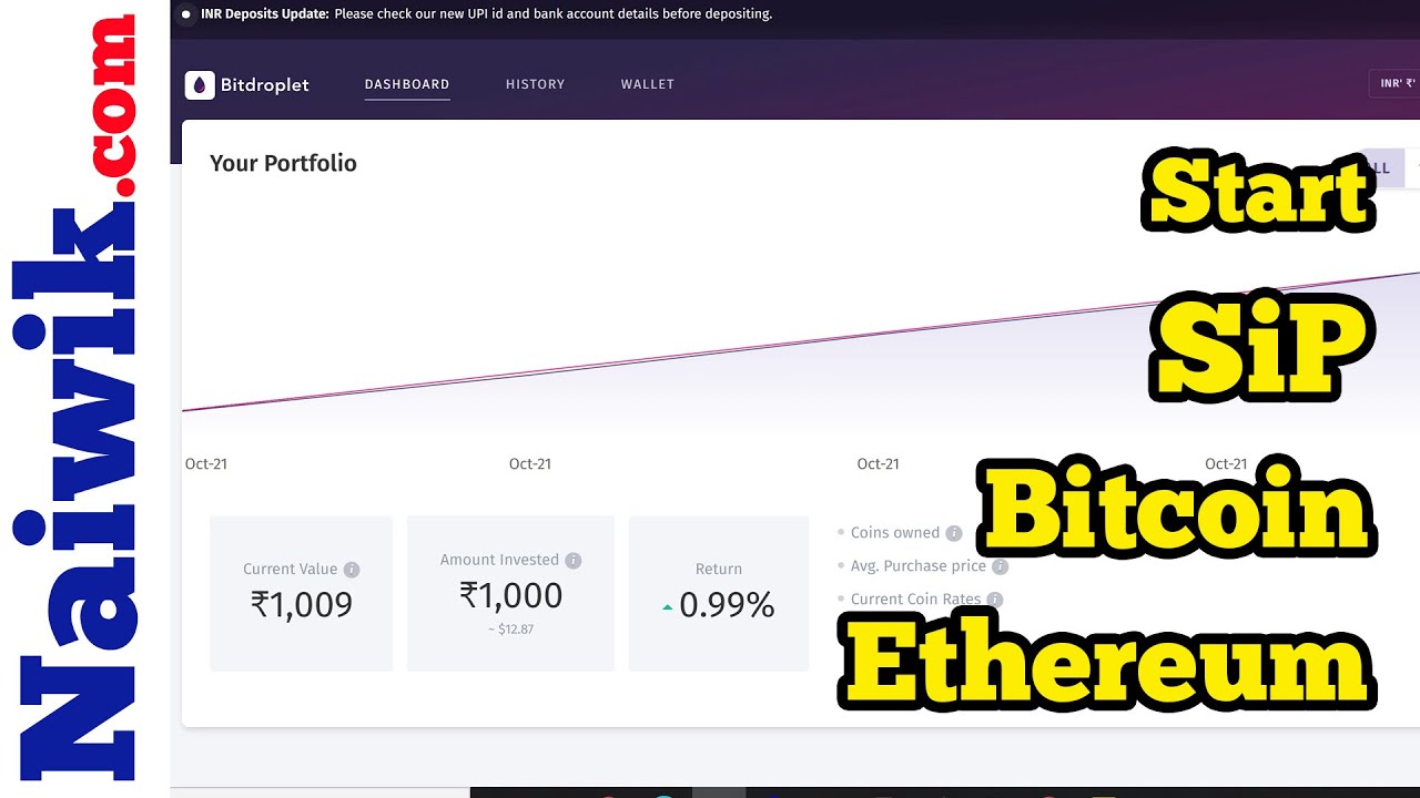 How to do sip in cryptocurrency such as Bitcoin and Ethereum ...