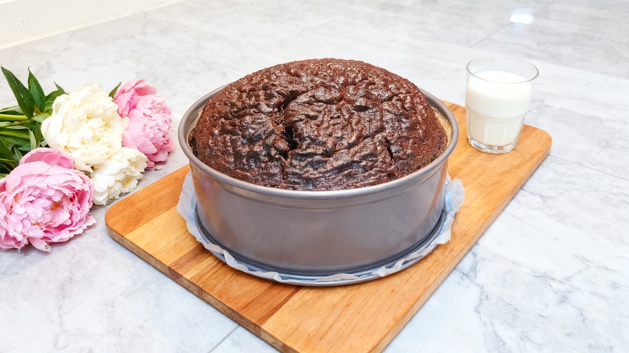 🍰Лучший рецепт воздушного шоколадного торта! 🧁✨ Без молока, без миксера (просто и вкусно) 😍🔥 #рец...