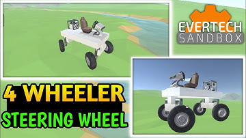 How to make 4 Wheeler Steering Wheel simple car in EVERTECH SANDBOX | ShuGu Gaming 