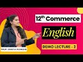 12th Commerce | English | Demo Lecture 2 | By Prof. Shreya Ponkshe