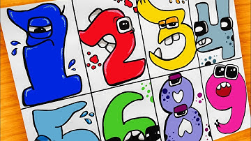 DRAWING NUMBER LORE [1-9] ALL NUMBERS CONCEPT ART | NEW ALPHABET LORE