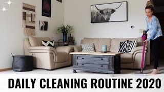 DAILY CLEANING ROUTINE 2020 | MY EVERYDAY CHORES AS A SAHM | EM AT HOME