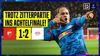 Thumbnail for RB nach Zitterpartie im Achtelfinale: Roter Stern - RB Leipzig | UEFA Champions League | DAZN