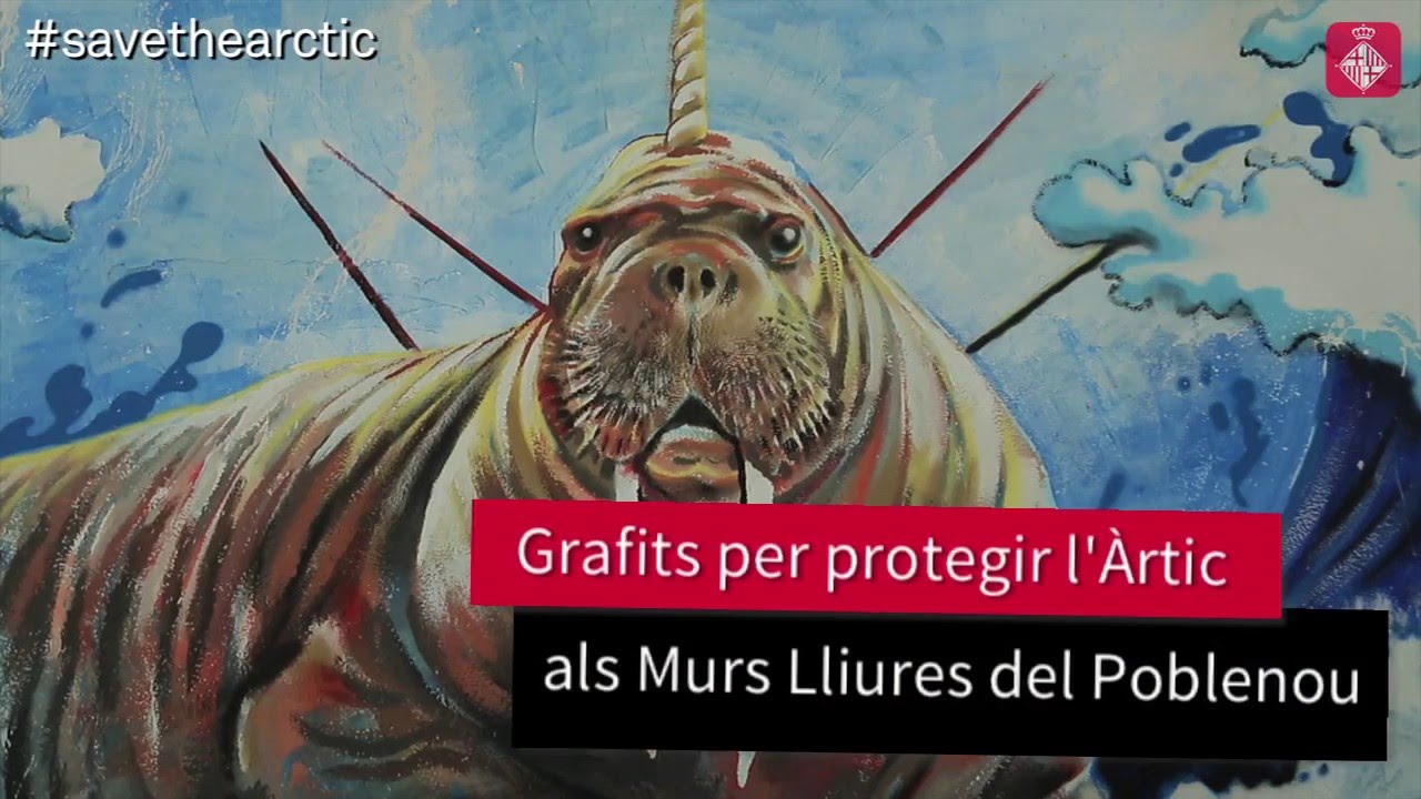 barcelona catalonia plaza hotel Els murs del Poblenou clamen per salvar l’Àrtic