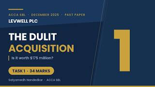 ACCA SBL Dec 2025 Levwell | Task 1: The Dulit Acquisition