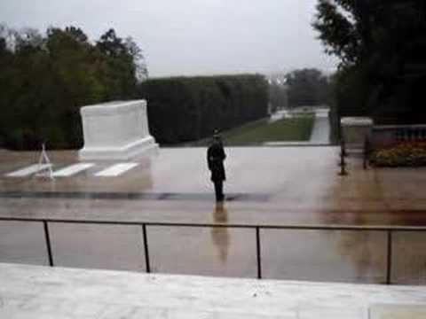 Lightning strikes close to Tomb of the Unknown