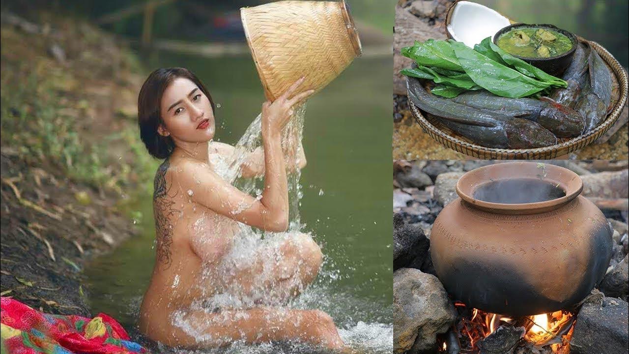 Amazing Girls Cooking Grills Snakehead Fish Recipe,Eating Delicious