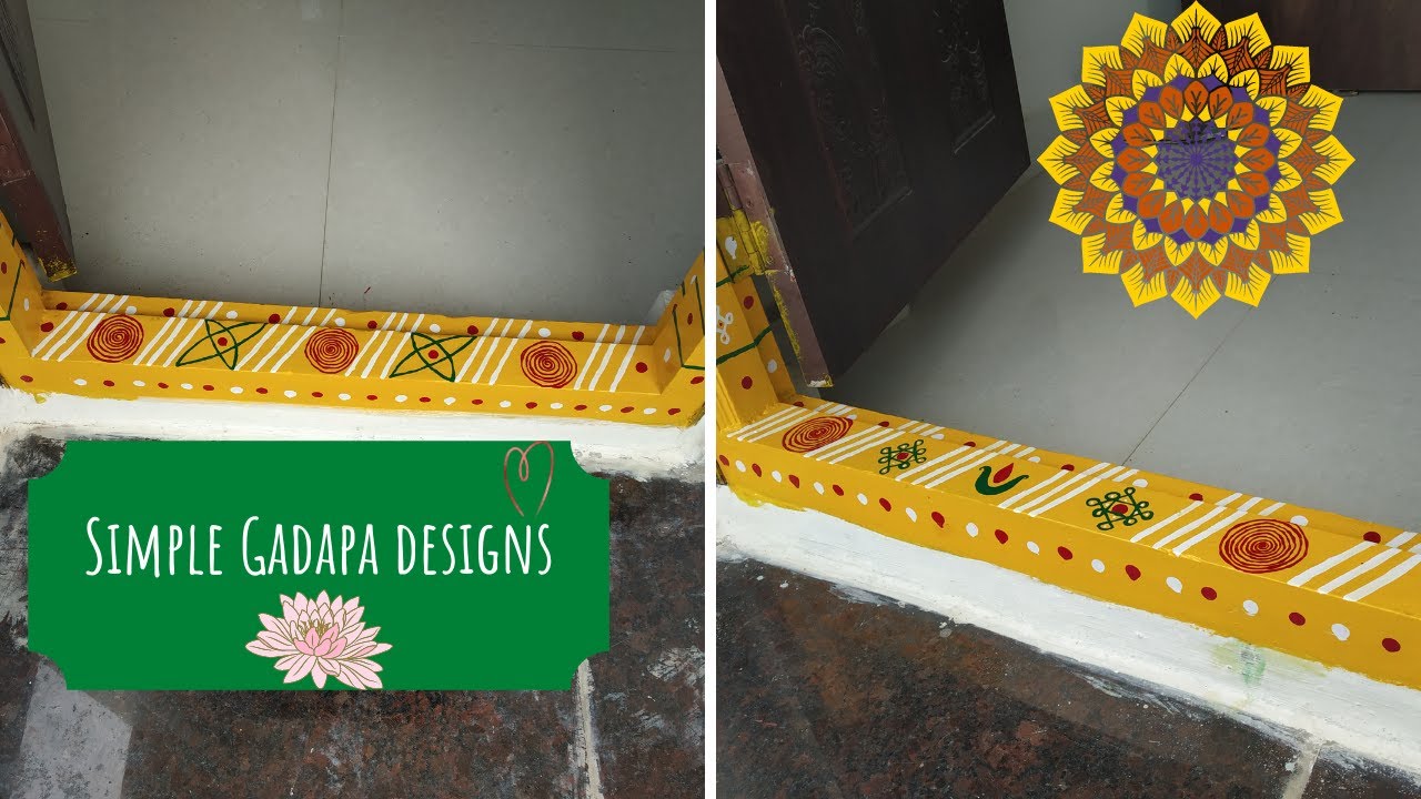 Simple Gadapa designs | Door Threshold Painting Designs ...