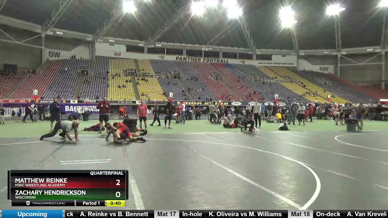 Masters B 172 Zachary Hendrickson Wisconsin Vs Matthew Reinke MWC Wrestling Academy