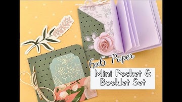 6x6 Paper | Cute Mini Pocket & Booklet Set | Gift/Happy Mail/Flat Mail Idea | Stationery Set