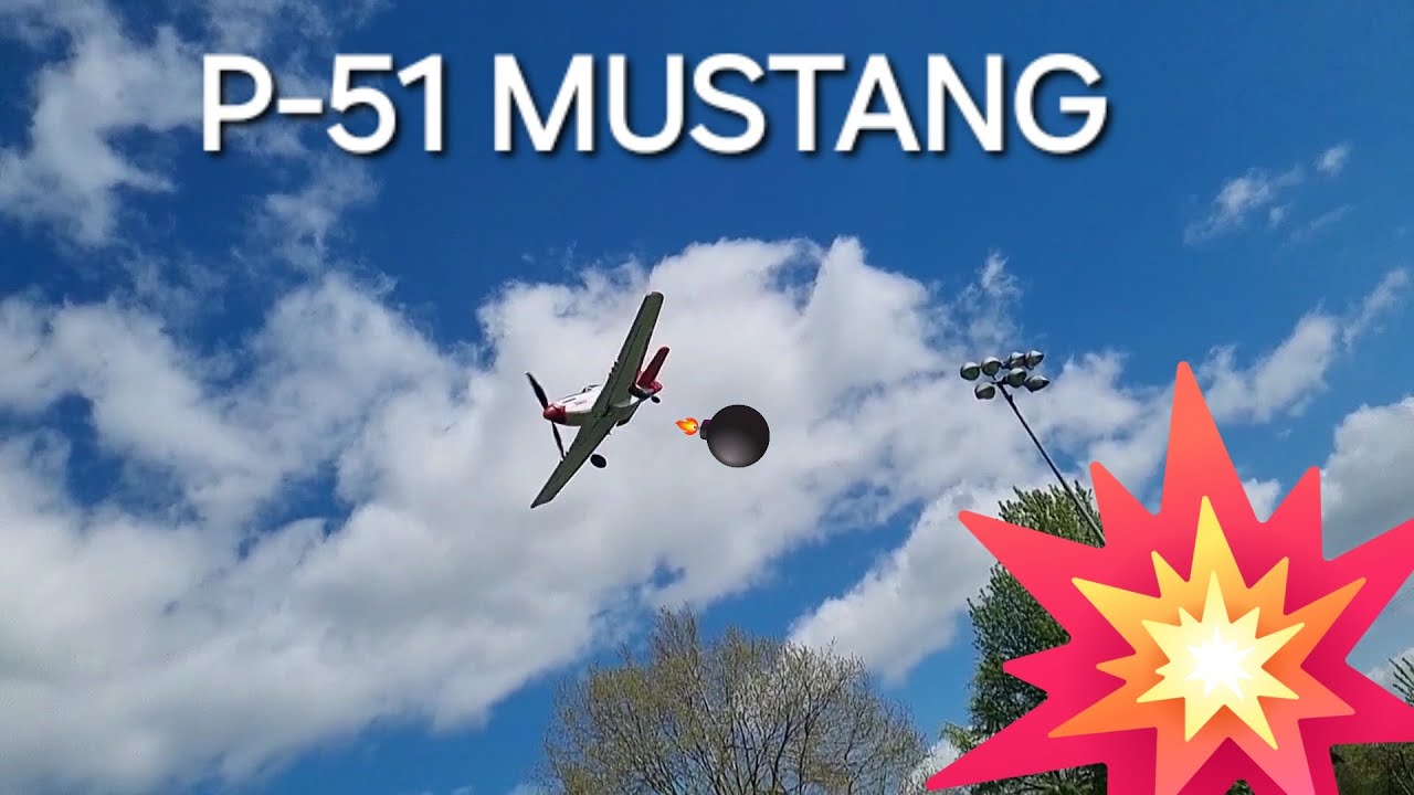P51 MUSTANG can anyone see a bike in the sky? YouTube