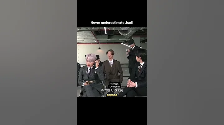 👀 #jun His Reaction #seventeen #goingseventeen #minwon #mingyu #seventeenedit #scoups