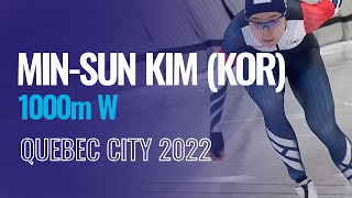 Min-Sun KIM (KOR) | Winner | 1000m W | Quebec City | #SpeedSkating