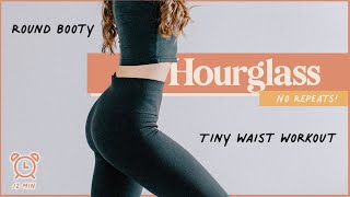 12-MIN HOURGLASS Workout at Home (No Repeats! No Equipment!)