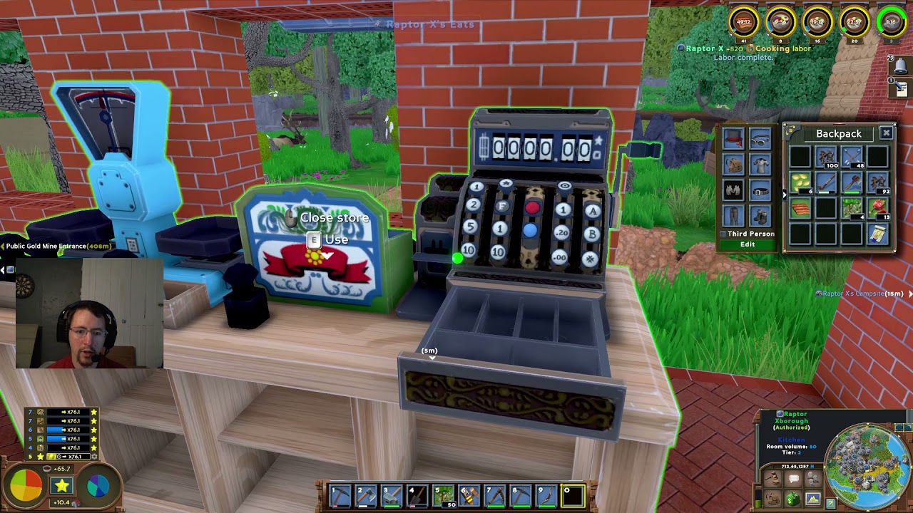 Setting up a sawmill, fixing the road | Raptor X | ECO republic server gameplay 014