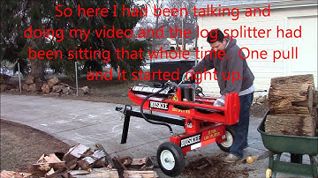 Huskee 22 Ton Log Splitter Cold Start Problem