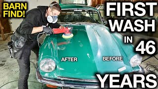 First Wash in 46 Years Triumph GT6 Barn Find Disaster Detail Full Car Cleaning