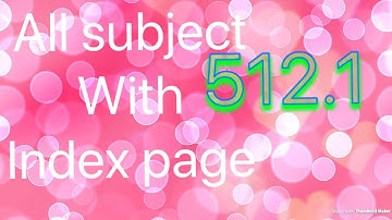 Nios Deled Lesson plan (WBA) all subject, all class with index page complete file 512.1 setup.