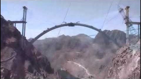 Hoover dam bridge construction