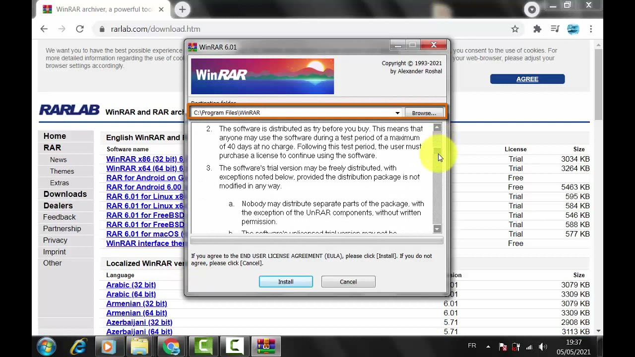 winrar software update virsion download