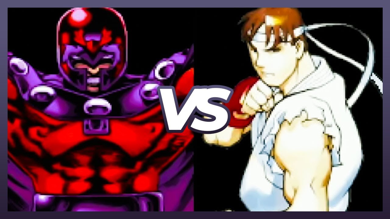 Super Marvel vs. Capcom: Eternity of Heroes (PC) - MAGNETO vs. RYU AI FIGHT Gameplay