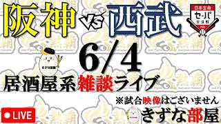 観戦ライブ【6/4】阪神タイガース vs 埼玉西武ライオンズ【交流戦