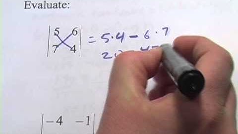 Evaluating 2 by 2 Determinants