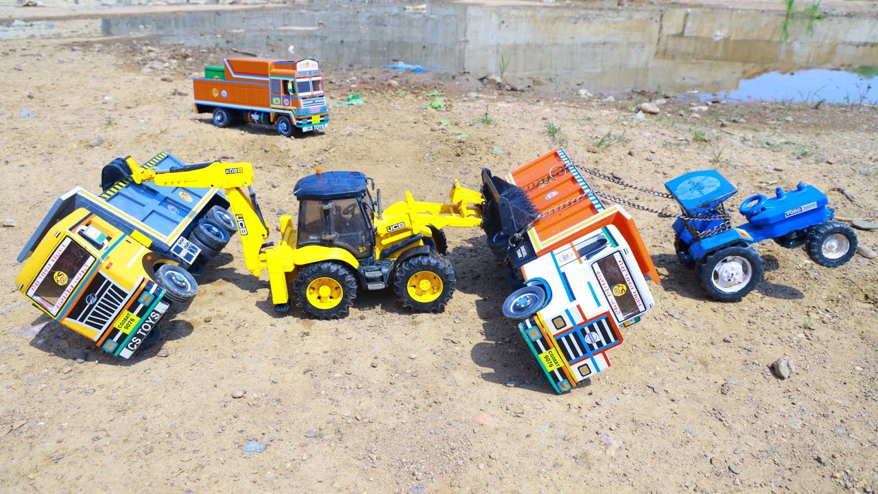 Mahindra Dumper Mack Tipper Borewell Truck Accident Highway Pulling Out Eicher Tractor JCB ? CS Toy