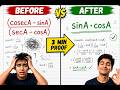 The Ultimate Trigonometry Proof: (cosecA – sinA)(secA – cosA) = 1/(tanA + cotA)