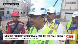 Mensos Tinjau Pembangunan Gedung Sekolah Rakyat