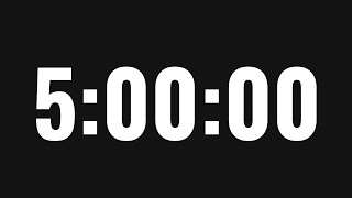 ⏰ 5 Hour Countdown Timer | 5:00:00 Timer | No Music