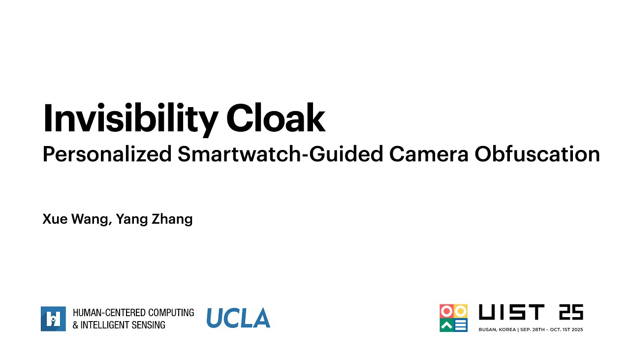 Invisibility Cloak: Personalized Smartwatch-Guided Camera Obfuscation