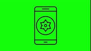 Animated Gallery Icon on Green Screen With Pop-up Sound