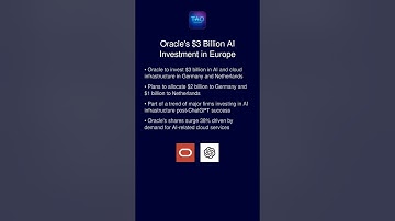Oracle to Invest $3 Billion in AI & Cloud Infrastructure in Germany and the Netherlands #ai #shorts