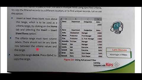 COMPUTER - CLASS - 7 , EXCEL AS DATABASE CHAP- 2( 12 TH PART) BY SANJAY SHARMA