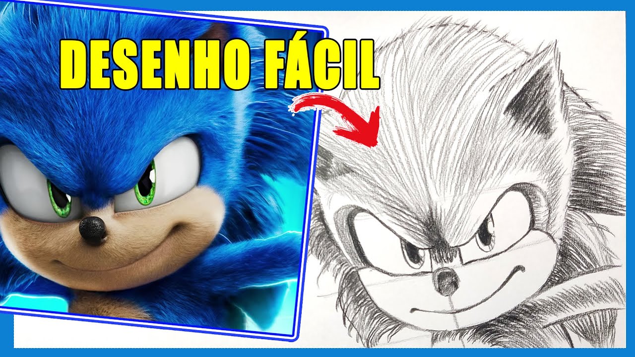 COMO DESENHAR O SONIC DO FILME PASSO A PASSO E FÁCIL | DESENHO FÁCIL DE ...