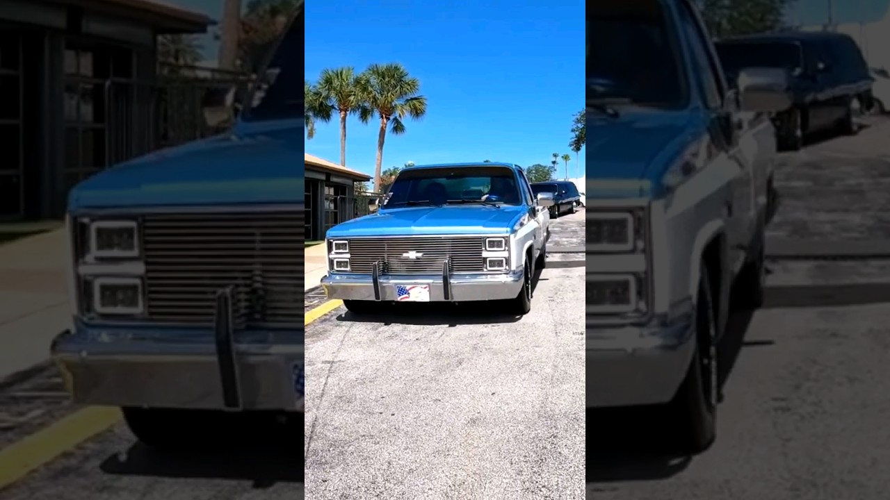 Chevrolet Silverado Square Body Pickup Truck at Car Show