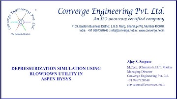 Depressurization using blowdown utility in Aspen HYSYS