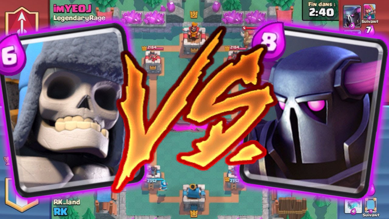 Pekka contre Géant Squelette Duel 2 Sur Clash Royale en Français YouTube