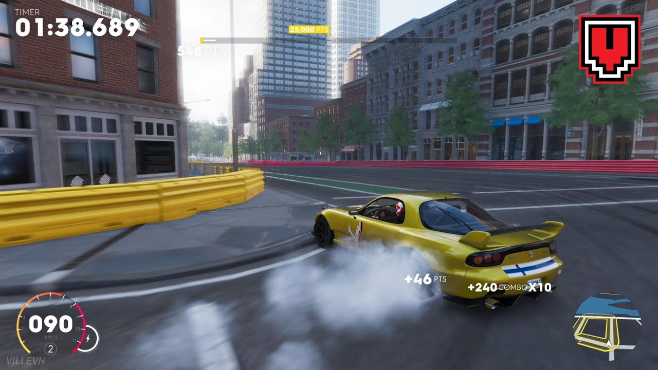 The Crew 2: UPPER EAST SIDE DRIFT (Normal) - 60,123 points - Mazda RX7
