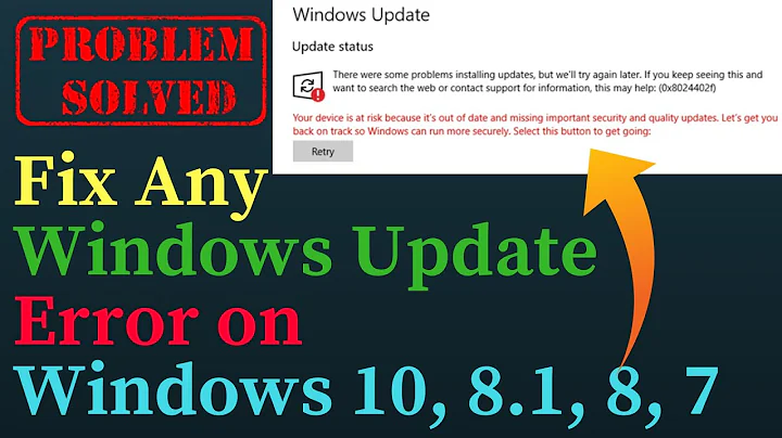 Fix Any Windows Update Error on Windows 10, 8.1, 8, 7