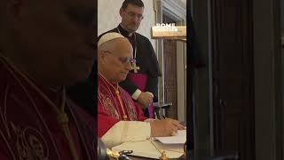 This is the moment Pope Leo XIV signed his first encyclical