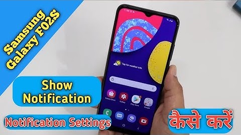 How To Notification Show in Samsung Galaxy F02S, How To Notification Settings in Samsung Galaxy F02S