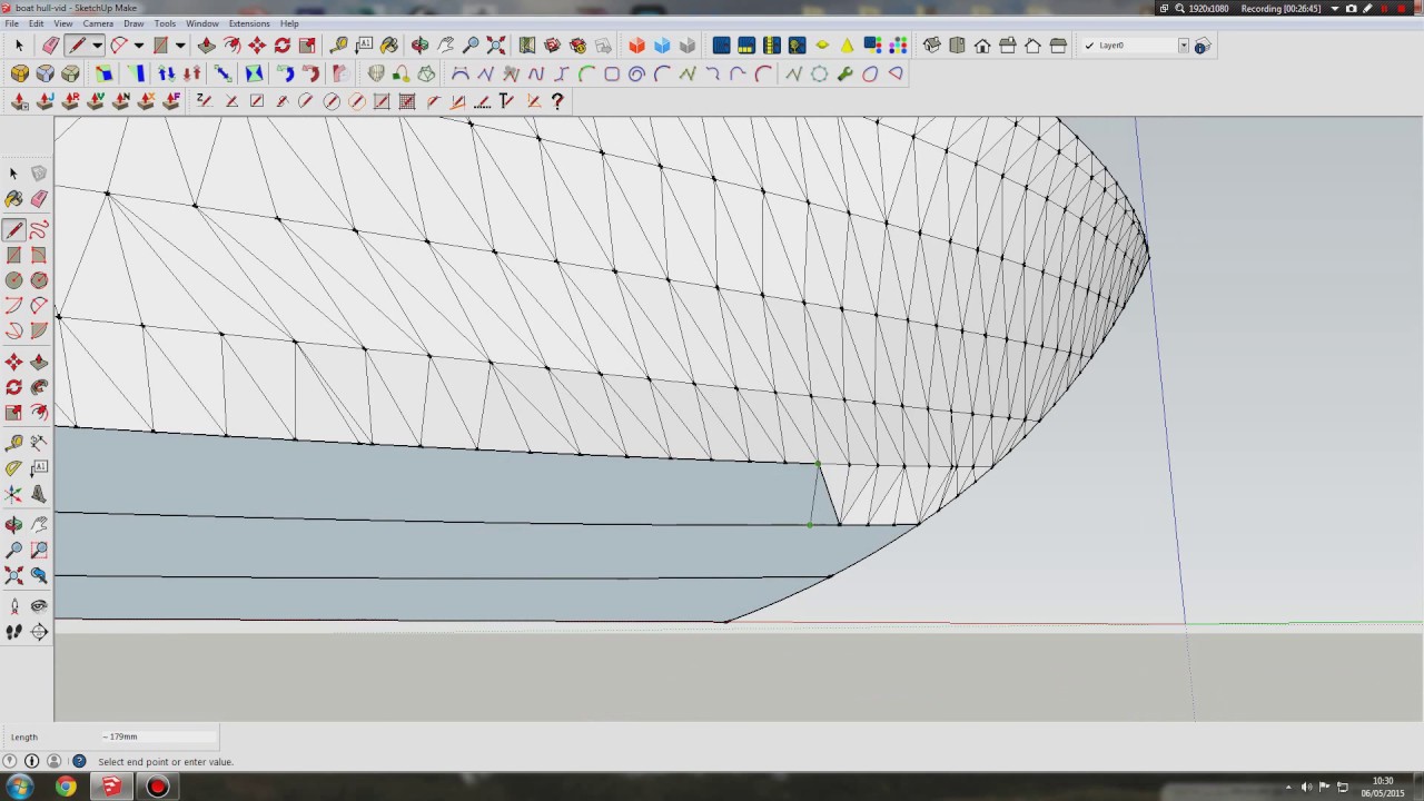 modeling a boat hull in sketchup - YouTube